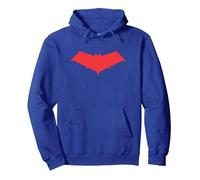 Batman Red Hood Felpa con Cappuccio, Unisex per Adulti, Blu Reale, S