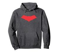 Batman Red Hood Felpa con Cappuccio, Unisex per Adulti, Grigio Scuro, S