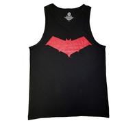 Batman Red Hood Logo DC Comics Canotta Unisex Adulto Nera In Cotone S-2XL