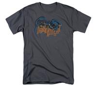 Batman Retro Dark Knight DC Comics T-Shirt Uomo Scollo Rotondo Charcoal Cotone