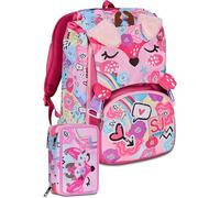 Batman Schoolpack Zaino SJ Gang Animali Cerbiatto Estensibile + Astuccio 3 Zip Completo