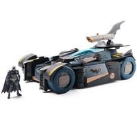DC Batman, Set di Gioco Batmobile trasformabile, Set di Gioco di Batman 2 in 1 con Personaggio Batman e deltaplano, luci e Suoni, Giocattoli per Bambini e Bambine dai 4 Anni in su