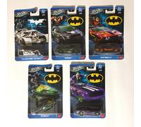 Batman Silver Series DC 5 Hot Wheels Joker Robin Bane Batcopter Batmobile NEW