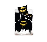 Batman Singolo Copripiumino e Federa Ue Misura Letto Set Supereroe Logo Cotone