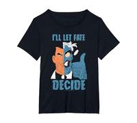 Batman: The Animated Series Two-Face Fate Decide Maglietta, Donna Plus-Size, Nero, 2X