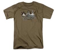 Batman The Dark Knight Graffiti DC Comics T-Shirt Uomo Gialla Manica Corta