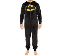 Batman Tutine | DC Pigiami Interi Uomo | Costume Uomo Intero | Nero | XL