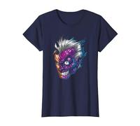 Batman Two-Face Just Face Maglietta, Donna, Navy, XS