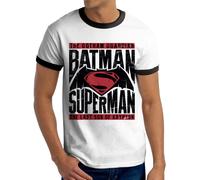 Batman V Superman Rosso Nero Testo Logo Ufficiale Maglia Unisex - Alba Of