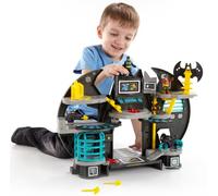 Batman X7677 Il Playset Batcaverna Include i Personaggi Robin, Batmoto e 3 Proiettili per Il Lancia-Proiettili, Multicolore