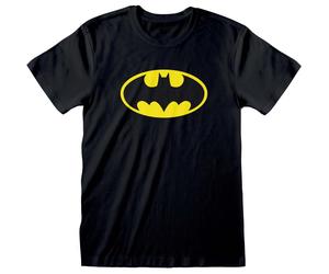 Batman 'Yellow Logo' (Nero) T-Shirt - NUOVO E UFFICIALE