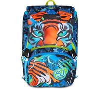 Batman Zaino Scuola SJ Gang Animali Tigre Blu Estensibile 41x27x16 cm + Omaggio Portachiavi