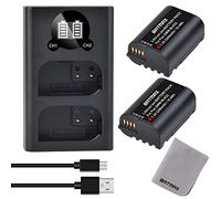 Batmax 2 batterie di ricambio da 2280 mAh DMW-BLK22 e caricabatterie con display LCD con porta di tipo C per fotocamera Panasonic Lumix DC-S5 DC-SSK DC-G9 DC-GH5 DC-GH5 II DC-GH5S DC-GH6