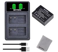 Batmax DMW-BLC12 DMW-BLC12E Batteria di ricambio e caricatore rapido LCD con porta USB di tipo C, compatibile con Panasonic Lumix DMC-FZ1000 DMC-GH2 FZ200 FZ300 Leica BP-DC12 Leica Q DMC-G85 G5 G6 G7