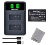 Batmax EN-EL20 - Batteria e caricabatterie rapido per Nikon EN-EL20,Nikon EN-EL20a, Nikon Coolpix P1000, Nikon 1 J1,Nikon 1 J1/1 J2/1 J3/1 S1/1 V3, Blackmagic Pocket Cinema Camera