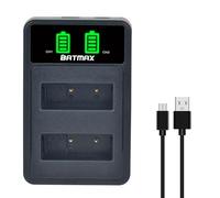 Batmax Rapid PS-BLS5 LCD Dual Built-in USB Caricabatteria per Olympus PS-BLS1 BLS-5 BLS50 E-400 E-420 E-450 E-600 E-620 E-P1 E-P2 E-P3 EVOLT E-410 E-M10E-PL2 E-PL3 E-PL5 E-PL6 E-PL7 E-PL8 E-PM1
