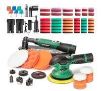 BATOCA S3 Lucidatrice batteria&S6 mini Lucidatrice Combi Set,Batteria universale 12V,Lucidatura di Auto Complete/Dettagli,RO&DA 3mm/12mm Orbitale,Macchina per Ceretta/Lucidare l'auto,Smerigliatrice