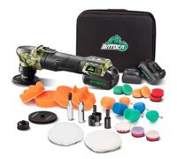 BATOCA S4 Prof Lucidatrice Mini per Detailing,Motore Brushless,RO/DA,25mm/75mm Kit di lucidatura per Auto,2000-5500RPM,12V 2.5Ah Batteri Attrezzatura per lucidare,Levigatrice Lucido Fari dell'auto