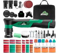 BATOCA S5 Mini Lucidatrice Auto a Batteria Lucidatrice Orbitale e Rotativa | Lucidatrice Rotorbitale per la Cura Dell'auto con 2 batterie 2A e kit di Dischi di Lucidatura da 25/50/75mm 2000-5500giri/min