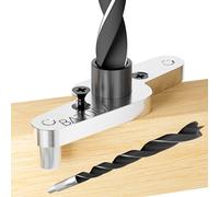 BATODA Dowel Jig Kit for Floating Shelf Bracket - 1/2 inch Drill Bit Included - Doweling Jig for Floating Shelf Hardware make Hidden Shelf Brackets for Invisible Shelves (Aluminum)