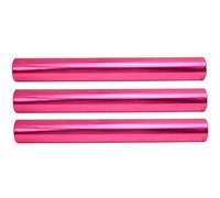 Baton, 3pcstrack Batons for Relay, in Alluminio in Lega per Pista relè di relè di padelle per batons per Team di Gara di Corsa per Le Gare di Corsa all'aperto Eventi di relè degli (Rose Red)