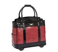 "Baton Rouge bordeaux & nero Alligator iPad, computer laptop tablet Rolling borsa ventiquattrore Carryall bag