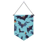 Bats in Blue Door Banner Fondali per feste 13 × 17 7 pollici