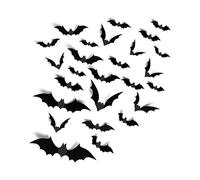 Bats Wall Decor,140 Pcs 3D Bat Halloween Decoration Stickers