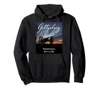 Battaglia di Gettysburg Guerra Civile Felpa con Cappuccio