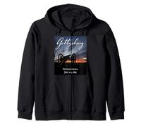 Battaglia di Gettysburg Guerra Civile Felpa con Cappuccio
