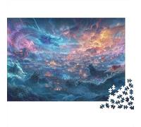 Battaglia Drago Mitico 1000 Pezzi Mare Galassia Puzzle Cartone Riciclato per Adulti Gioco Educativo Decompressione Decorazione Parete Ottima Idea 70x50cm/1000pz