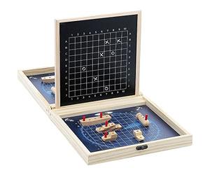 Battaglia Navale Marine Nationale Gioco per 2 Giocatori Bambini 6+ | Licenza ufficiale della Marina francese | griglie e pedine in legno | introduzione alla strategia navale | regalo ludico