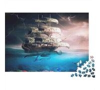 Battaglia Nave Pirata_4 Puzzles 1000 Pezzi In Incastro Perfetto,Un Gioco Di Puzzle Per Enigma Per Lo Stress Relief,Ideale Per Per La Decompressione E La Decorazione Delle Pareti,Regalo Di Compleanno