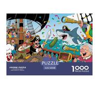Battaglia Nave Pirata Puzzle in Legno Impermeabile DIY Puzzles Da 1000 Pezzi Per Adulti Colorati Giochi Di Impegnativi
