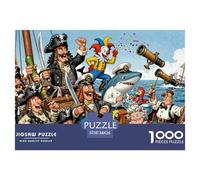 Battaglia Nave Pirata Puzzle in Legno Impermeabile Puzzles Da 1000 Pezzi Per Adulti Sfidanti E Rompicapo Puzzle Per Decorazioni Domestiche