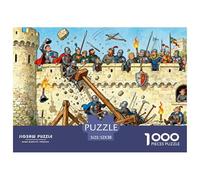 Battaglie medievali dei castelli europei Puzzle in Legno Impermeabile DIY Puzzles Da 1000 Pezzi Per Adulti Impossibili Giochi Di Impegnativi