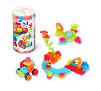 Battat - Avventure nella Giungla - Blocchi da Costruzione STEM a Incastro - Playset da 54 Pezzi per Bambini e Ragazzi - Blocchi di Fiori e Animali - Giocattolo educativo - 2 Anni +