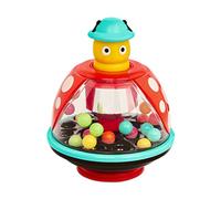 Battat Ball Popping Toy for Toddlers - 20 Small & Colorful Balls - 12 Months + - Ladybug Pushtop, BT4798Z
