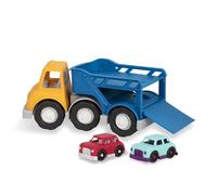 Battat - Wonder Wheels - Camion trasportatore giocattolo e 2 auto giocattolo - Set da gioco per bambini, bambini piccoli - Gioco finto - Materiali riciclabili - 1 anno +