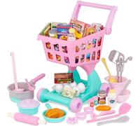 Battat - Giornata di shopping e pacchetto di pentole - Carrello della spesa e set per la spesa per bambini - Cibo giocattolo - Cucina da gioco - Gioco di finzione - 3 anni +
