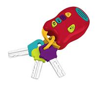 Battat Chiavi Giocattolo - 3 Tasti e Telecomando con 4 Suoni Divertenti - Mini Torcia - Chiavi Giocattolo per Auto con Telecomando per Bambini e Ragazzi - Chiavi Luminose e sonore, 10 Mesi +
