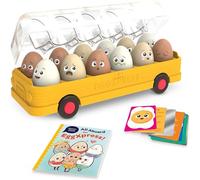 Battat Education - EggXpress Yourself! - Uovo Giocattolo per Bambini e Ragazzi - Uova abbinate - Abbinamento di Lettere e Colori - Gioco dell'ordinamento - 18 Mesi +