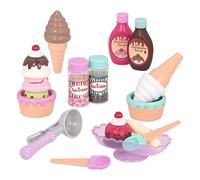 Battat - Gelateria Sweet Treats - Set gelato da 21 pezzi - Cône de glace e palette giocattolo - Sciroppi e zuccherini giocattolo - Gioco di finzione per bambini - 3 anni +