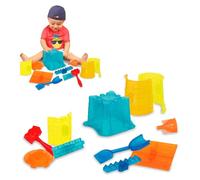 Battat - Kit di Costruzione di Castelli di Sabbia da 11 Pezzi con stampi e Pala - Giocattolo per la sabbiera all'aperto - Set da Gioco del Castello di Sabbia - 3 Anni +