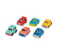 Battat- Mini Vehicles Set w/ 6 Cars Polizia Veicoli Auto, Multicolore, BT1037Z