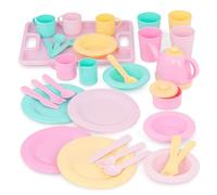 Play Circle - Dishes Wishes - Set di stoviglie - Playset di piatti e utensili per bambini da 34 pezzi - Set di cucina per finta - 3 anni +