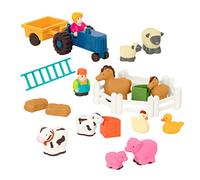 Battat playset della fattoria con trattore, rimorchio e 10 animali