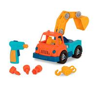 Wonder Wheels by Battat - Gru da asporto - Gru giocattolo con trapano per bambini dai 3 anni in su (31 pezzi), M