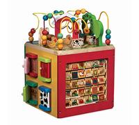 Battat- Wooden Activity Cube Tiere Cubo di attività agricola in Legno, Singolo, Multicolore, 13.4 x 11.81 x 17.72 Inches, BT4599C1Z