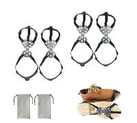 Battelle di trazione della neve per scarpe e stivali - tacchette di ghiaccio non slip con 11 punte in acciaio, progettate per camminare su Snow Ice Winter Walking